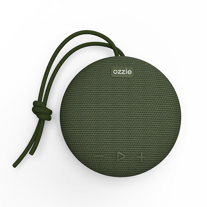 C200 cor verde alto-falante impermeável sem fio IPX7 plástico ABS e tecidos