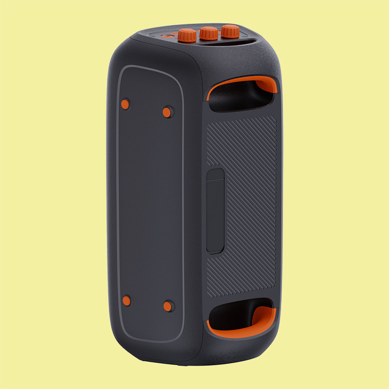Bluetooth preto V5.3 Alto-falante de festa ao ar livre com bateria 4\u03a9 Impedância ABS Ferro