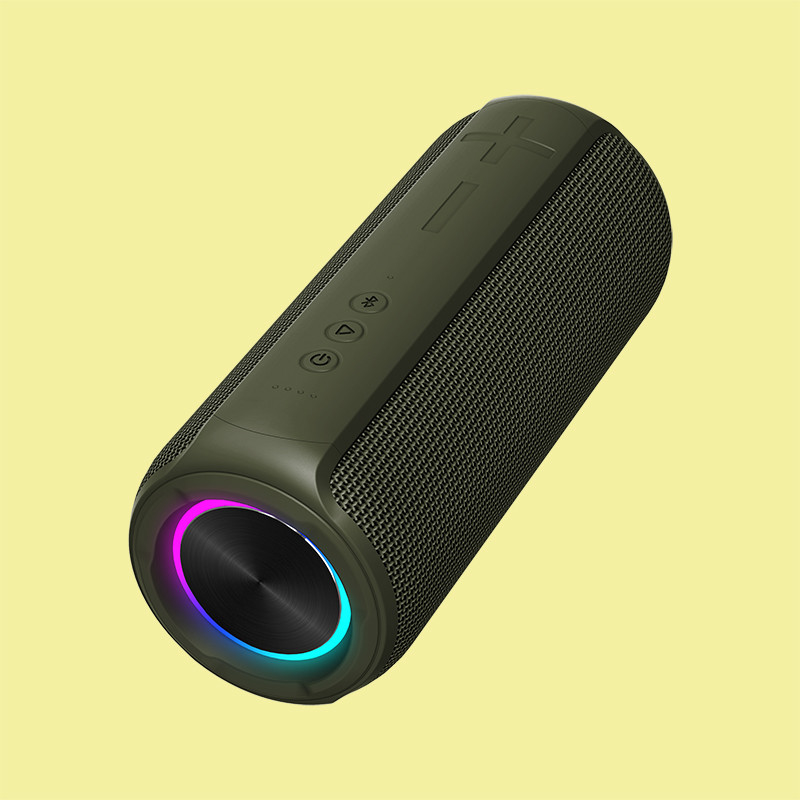 5V 2A 30W Powerful Bass LED Light Bluetooth Speaker com cartão SD AUX IN
