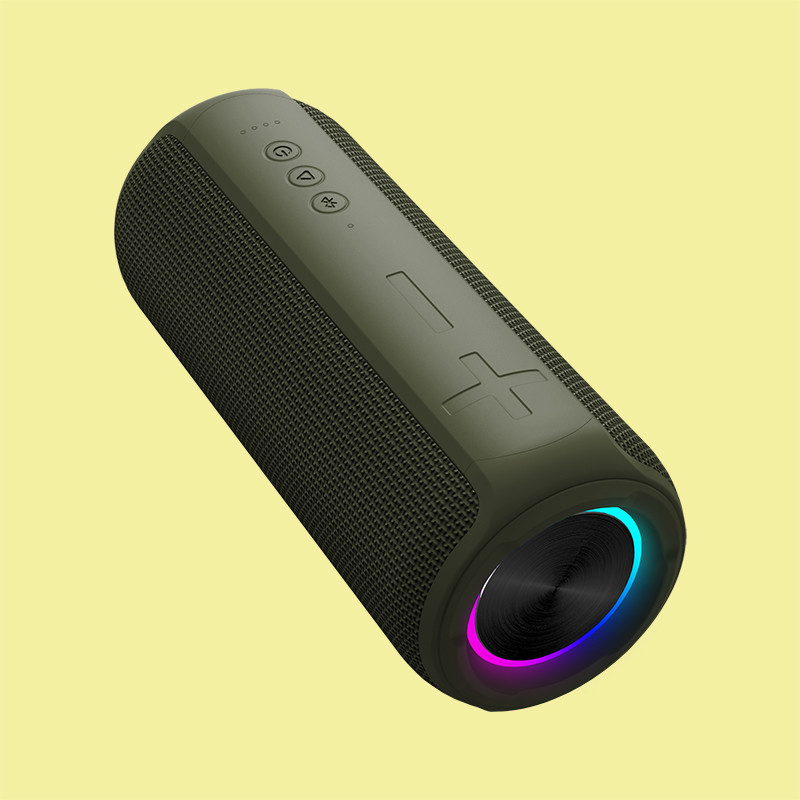 5V 2A 30W Powerful Bass LED Light Bluetooth Speaker com cartão SD AUX IN