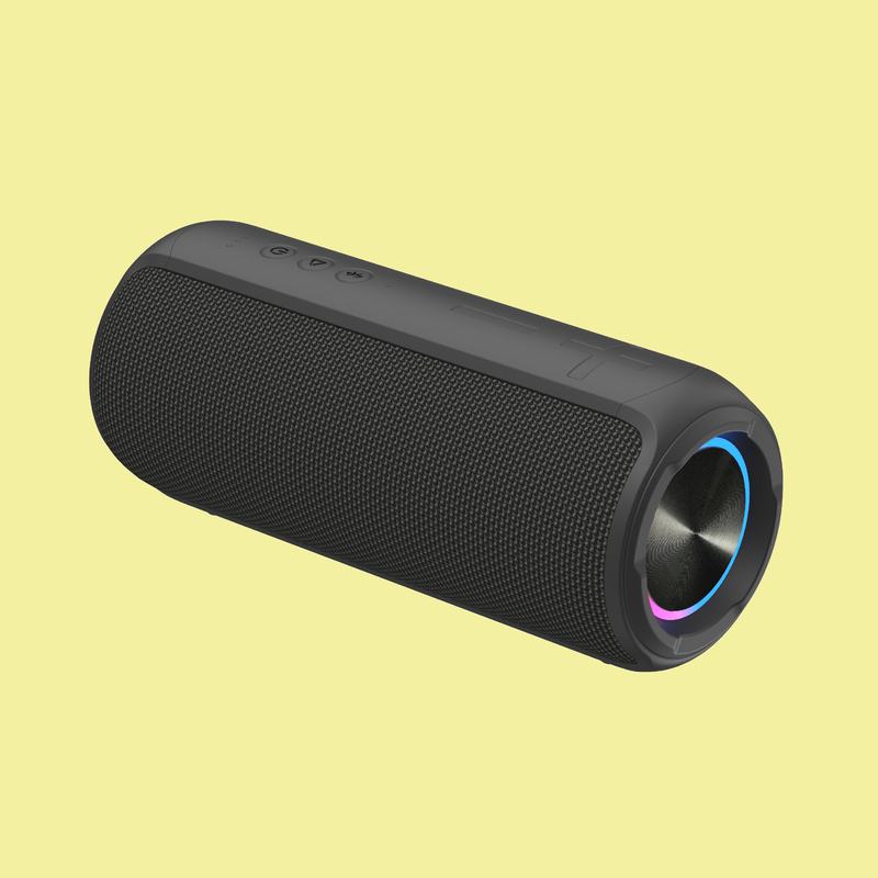 Porta-voz Bluetooth portátil com luz LED com TPU ABS têxtil 10W * 2 saída para TWS emparelhamento e chamadas gratuitas