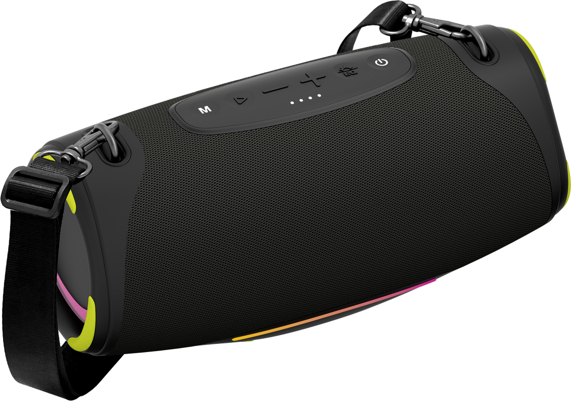 2026 Tendência de alto-falante Parlantes Bluetooth 80w alto-falantes de baixo sem fio LED Ipx7 resistente à água tecido alto-falantes Woofer